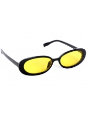 Yellow Oval Party Glasses - 80s Costume Sunglasses